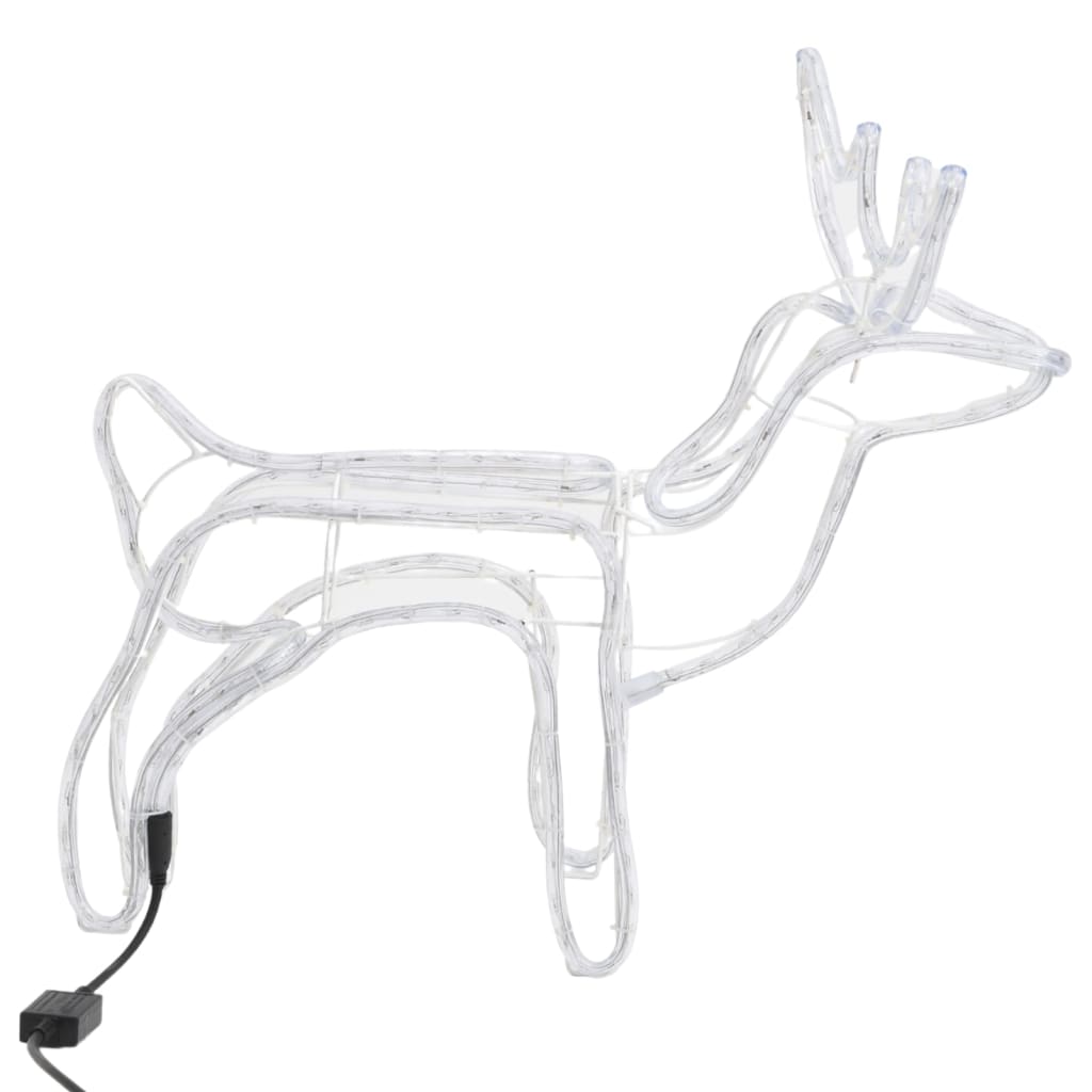 Julereinsdyrfigur varmhvit 60x30x60 cm
