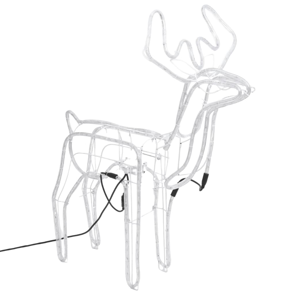 Julereinsdyrfigur bevegelig hode varmhvit 76x42x87 cm