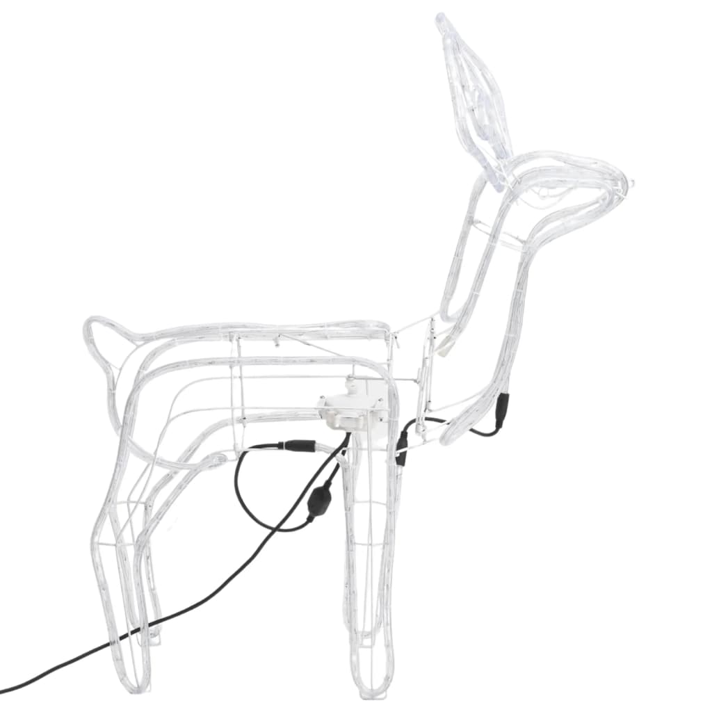 Julereinsdyrfigur bevegelig hode varmhvit 76x42x87 cm