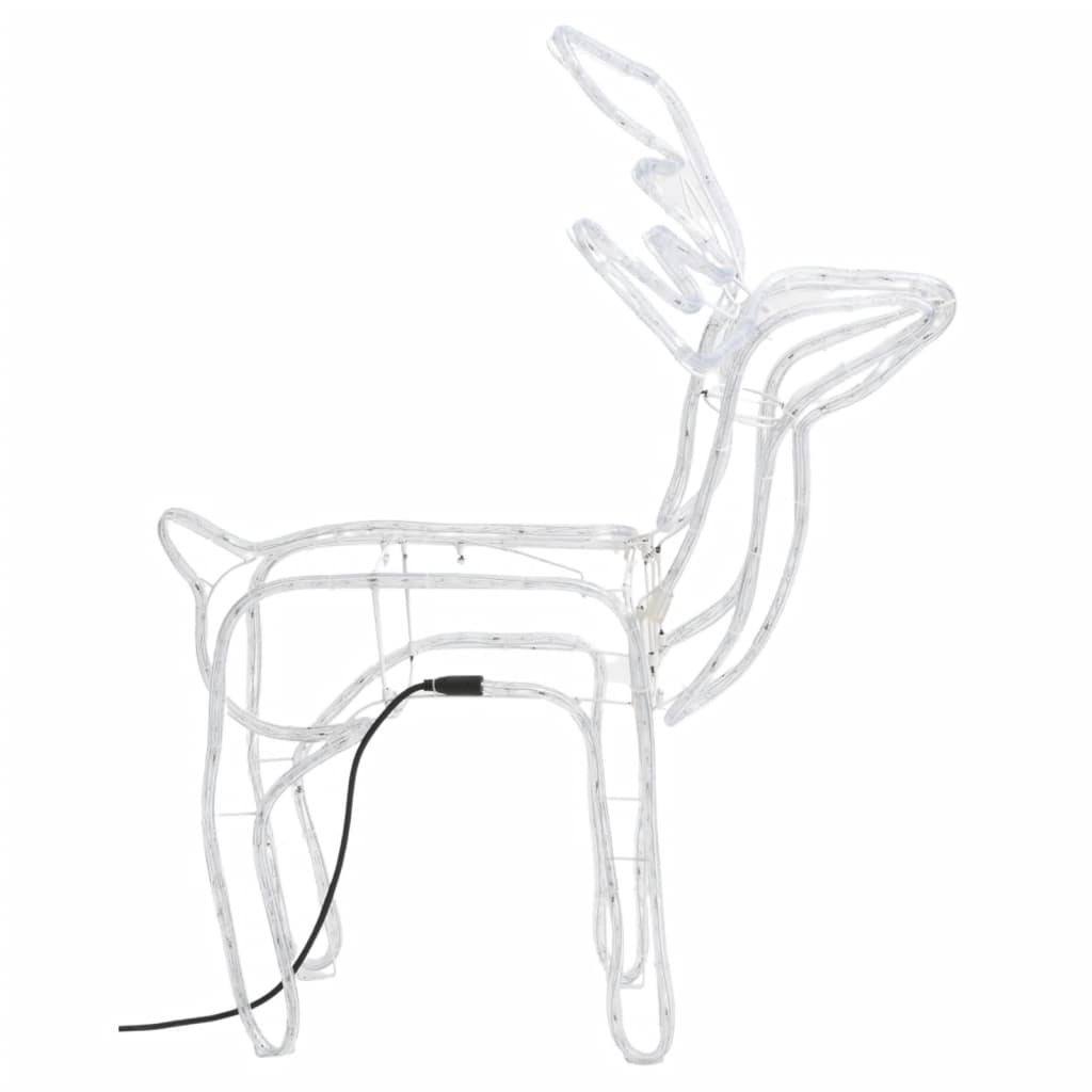 Julereinsdyrfigur kaldhvit 76x42x87 cm