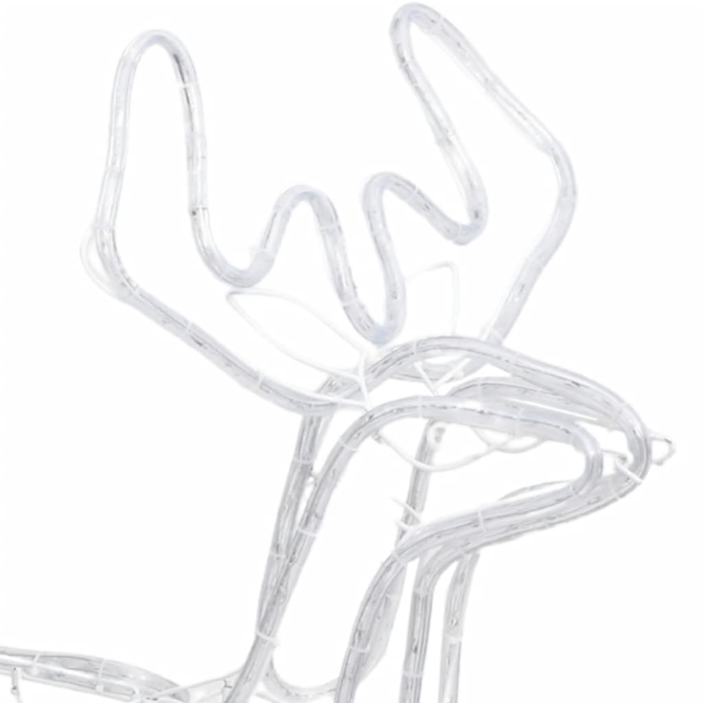 Julereinsdyrfigur kaldhvit 76x42x87 cm