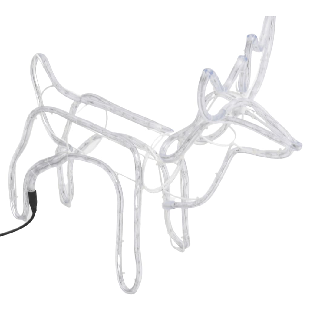 Julereinsdyrfigur kaldhvit 60x30x60 cm
