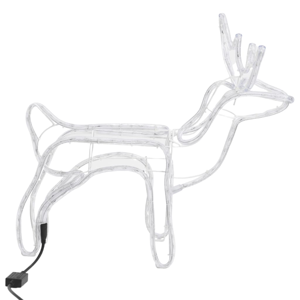 Julereinsdyrfigur kaldhvit 60x30x60 cm