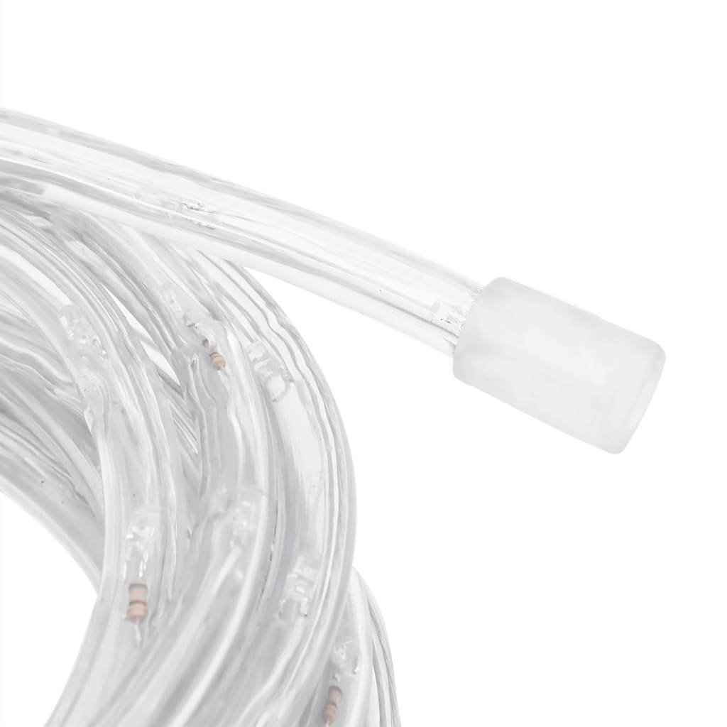 Taulys med 120 lysdioder kaldhvit 5 m PVC