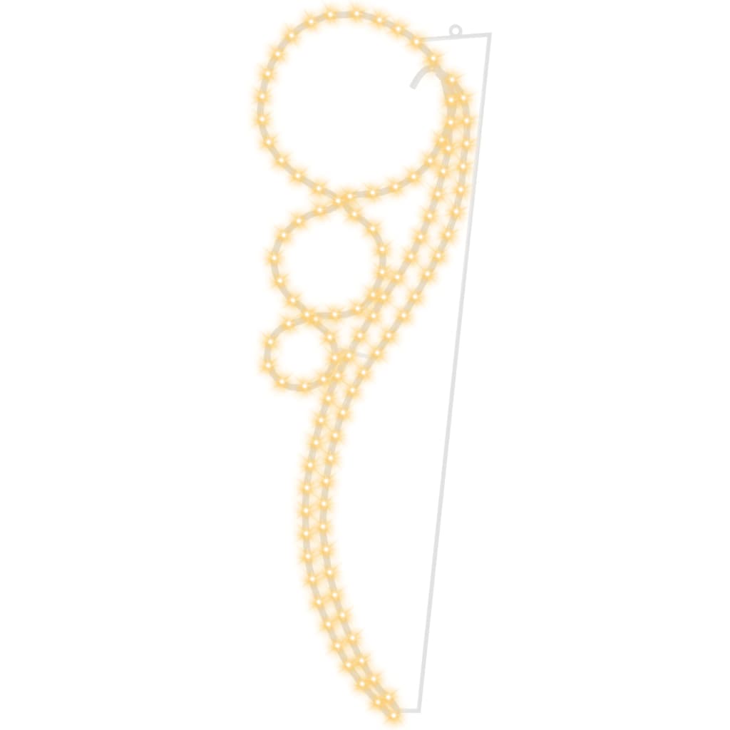 Kuleformede taulys 2 stk varmhvit 111,5x35x4,5 cm