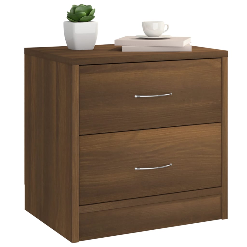 Nattbord brun eik 40x30x40 cm konstruert tre