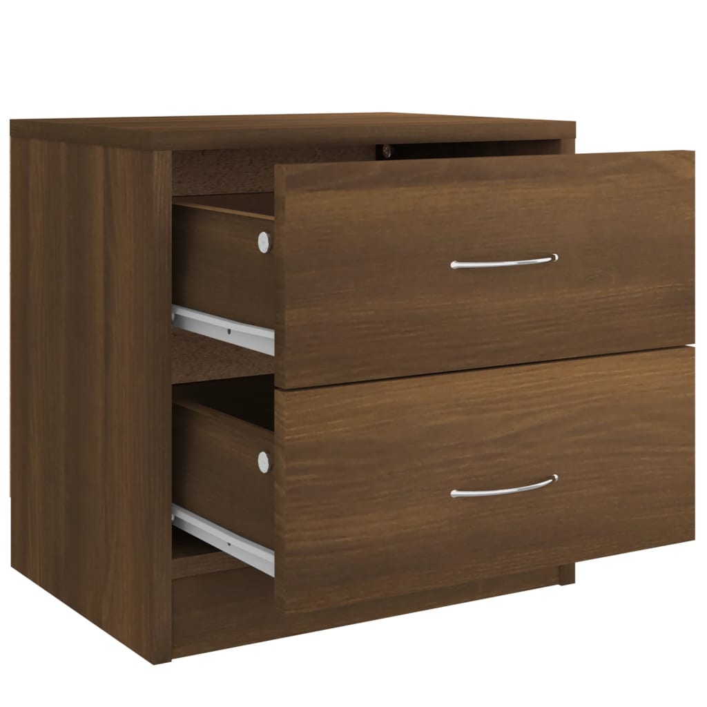 Nattbord brun eik 40x30x40 cm konstruert tre