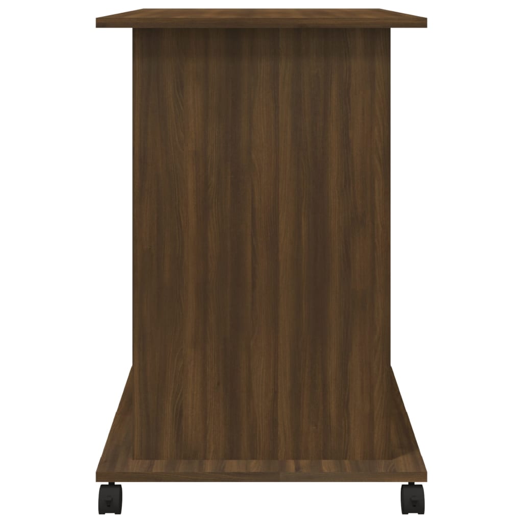 Databord brun eik 80x50x75 cm konstruert tre