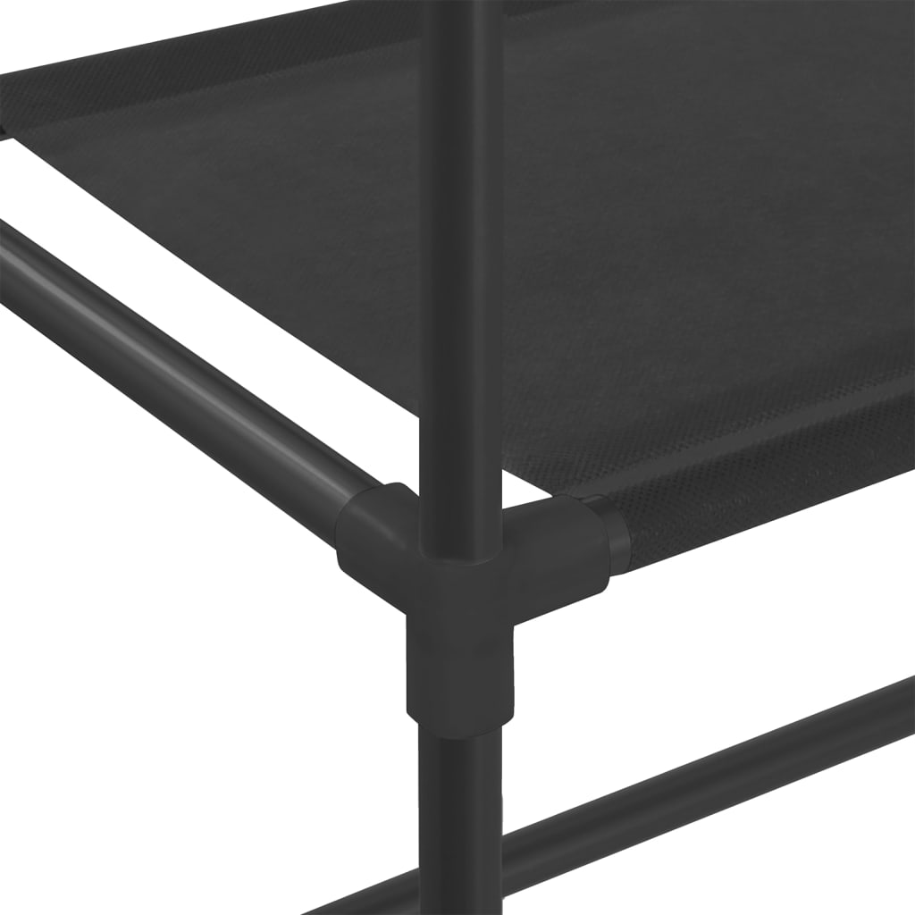 Hylle til vaskemaskin 2 etasjer svart 71x29,5x170,5 cm jern