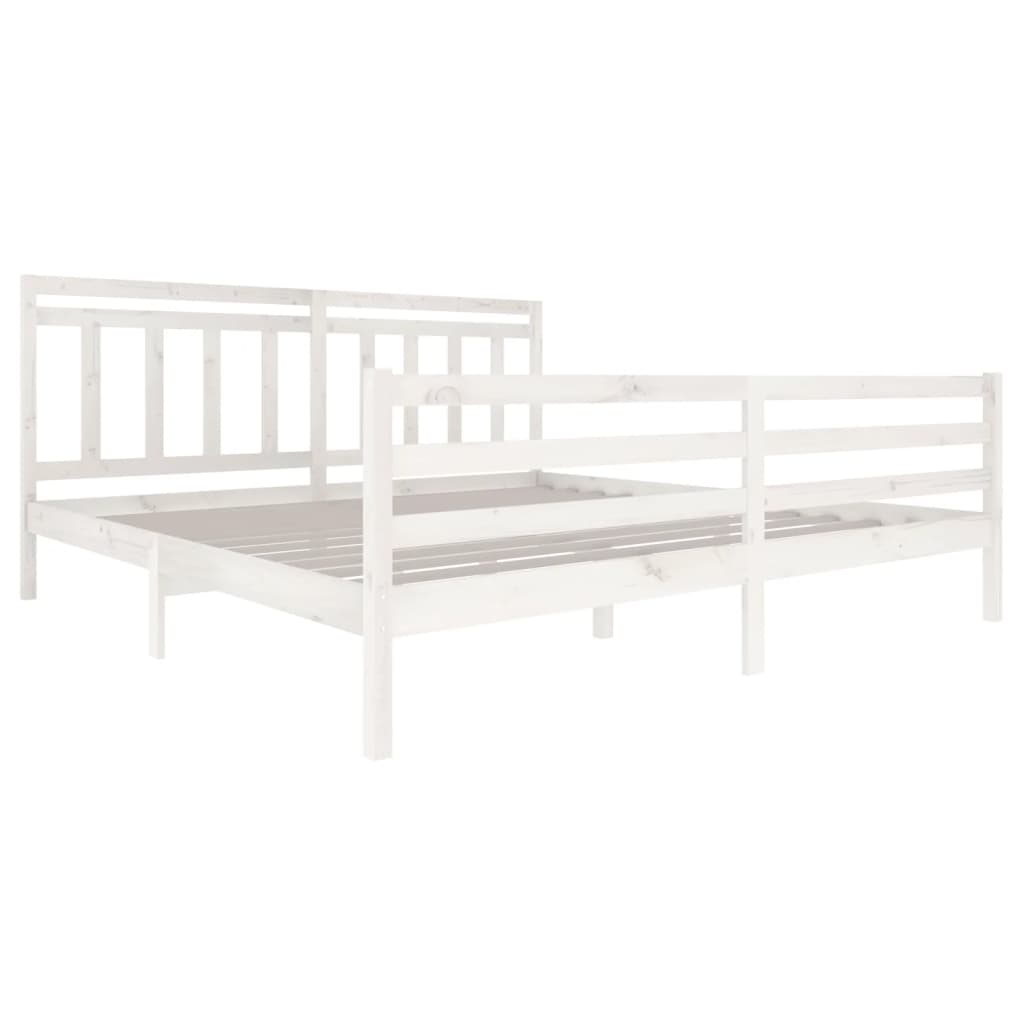 Sengeramme hvit heltre 200x200 cm