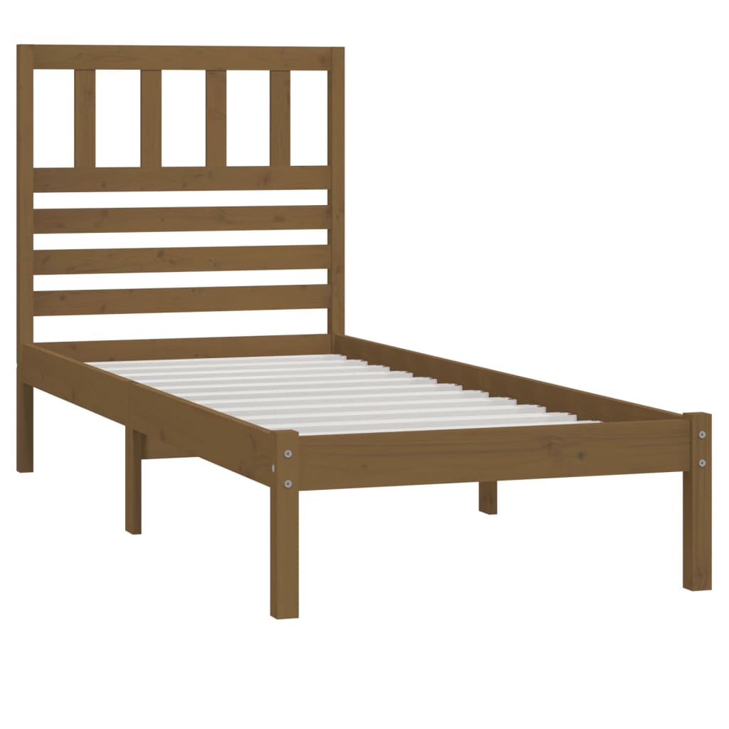 Sengeramme honningbrun heltre furu 100x200 cm