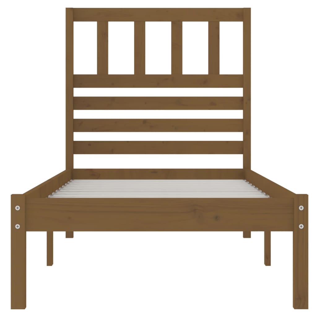 Sengeramme honningbrun heltre furu 100x200 cm