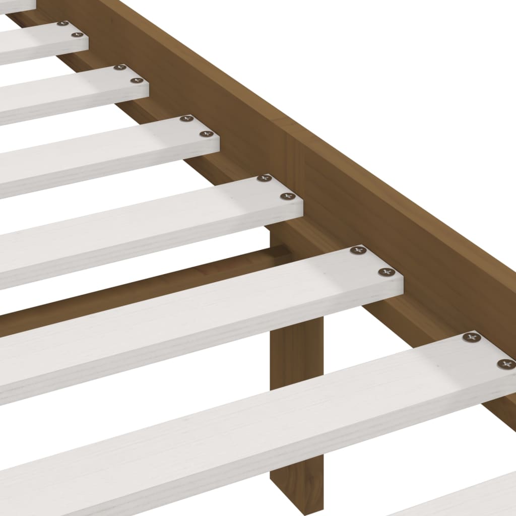 Sengeramme honningbrun heltre furu 100x200 cm