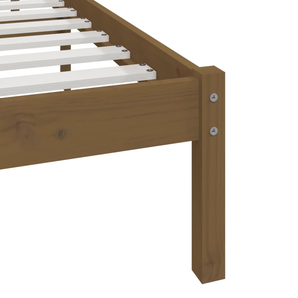 Sengeramme honningbrun heltre furu 100x200 cm