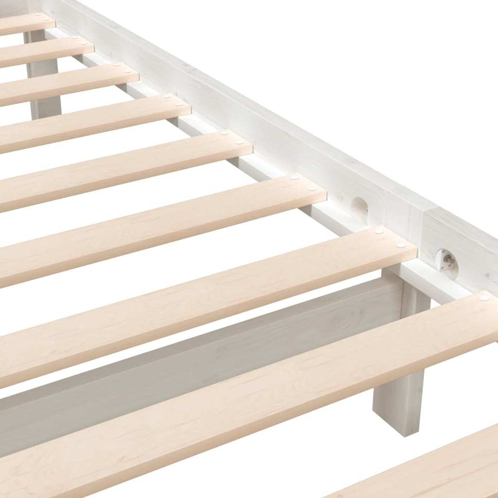Sengeramme hvit heltre 140x190 cm hvit