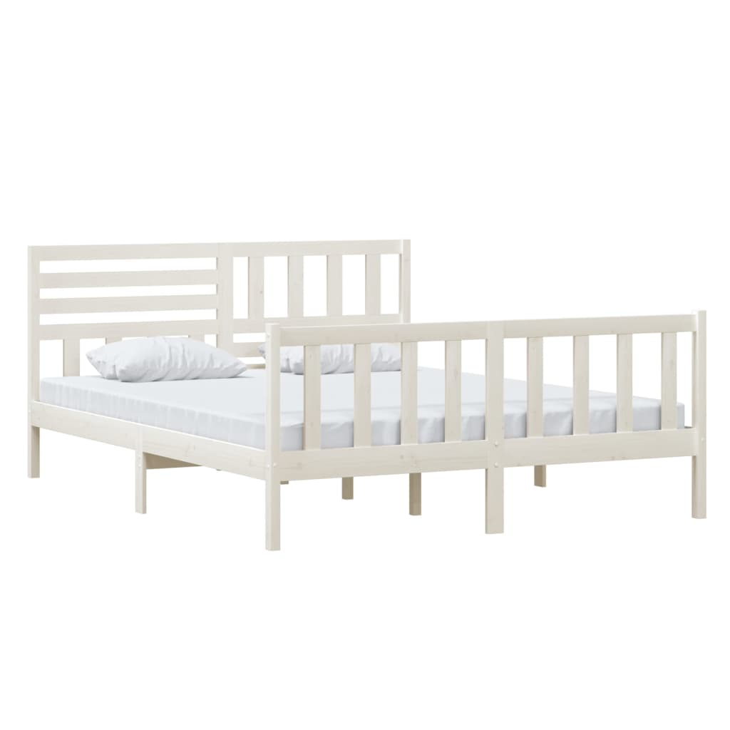 Sengeramme hvit heltre 160x200 cm