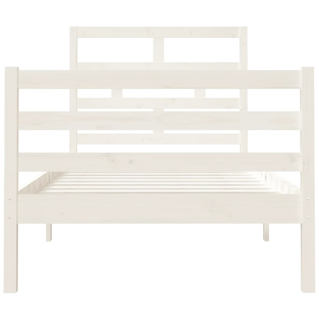 Sengeramme hvit 90x190 cm Single heltre