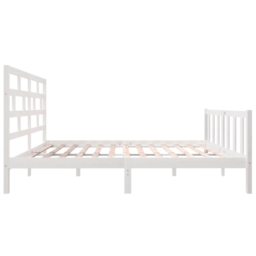 Sengeramme hvit heltre furu 160x200 cm