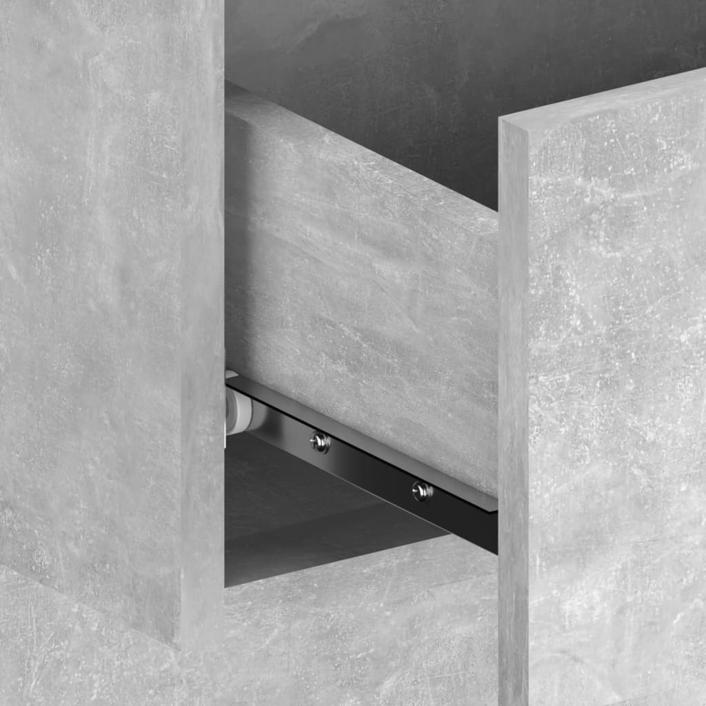 Veggmonterte nattbord 2 stk betonggrå