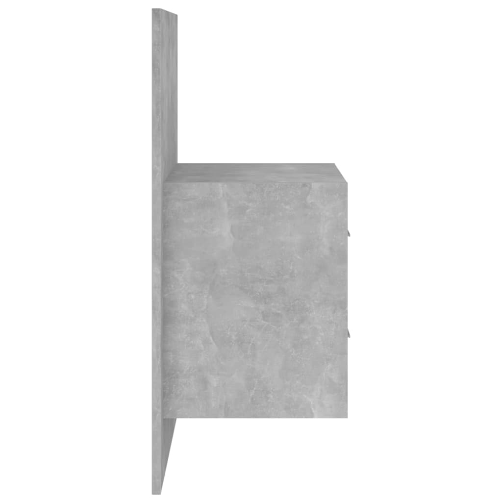 Veggmonterte nattbord 2 stk betonggrå