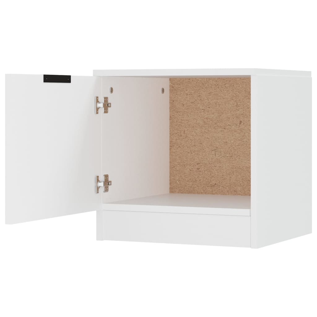 Nattbord 2 stk hvit 40x39x40 cm