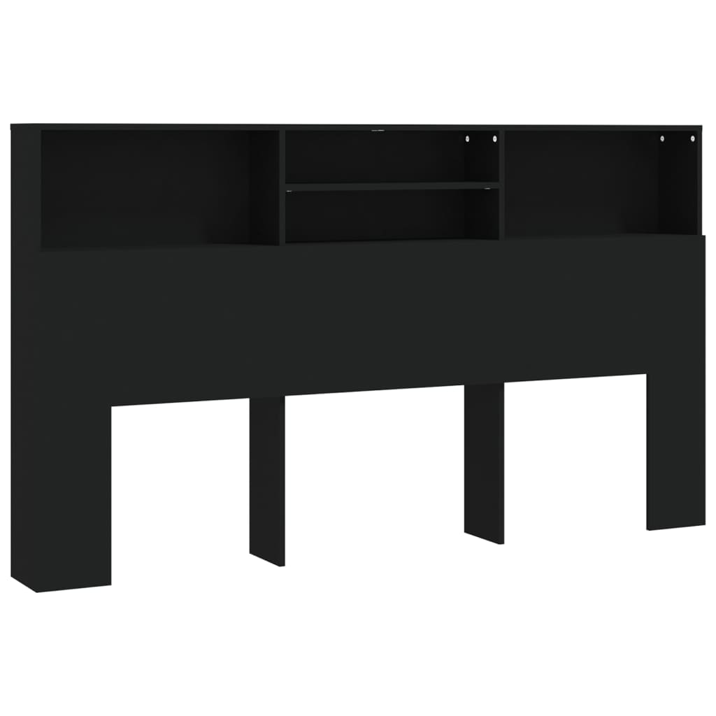Sengegavlskap svart 180x19x103,5 cm