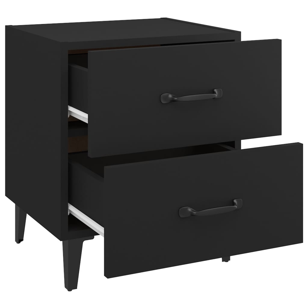 Nattbord 2 stk svart 40x35x47,5 cm
