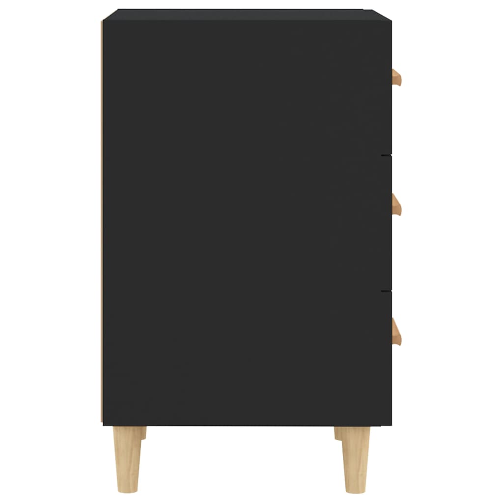 Nattbord svart 40x40x66 cm konstruert tre