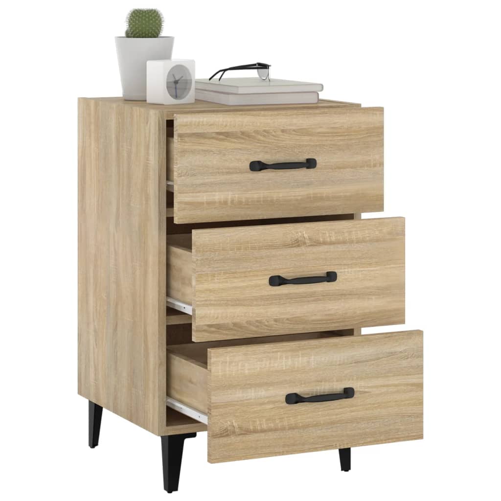 Nattbord sonoma eik 40x40x66 cm konstruert tre