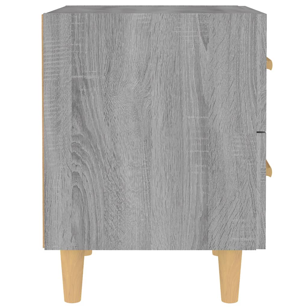 Nattbord 2 stk grå sonoma 40x35x47,5 cm