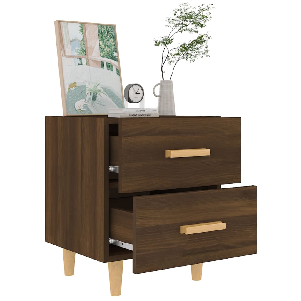 Nattbord 2 stk brun eik 40x35x47,5 cm