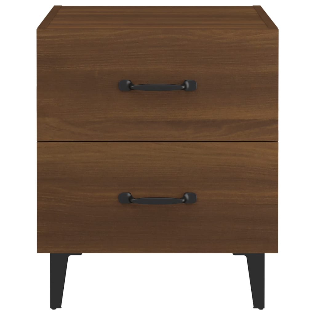 Nattbord 2 stk brun eik 40x35x47,5 cm
