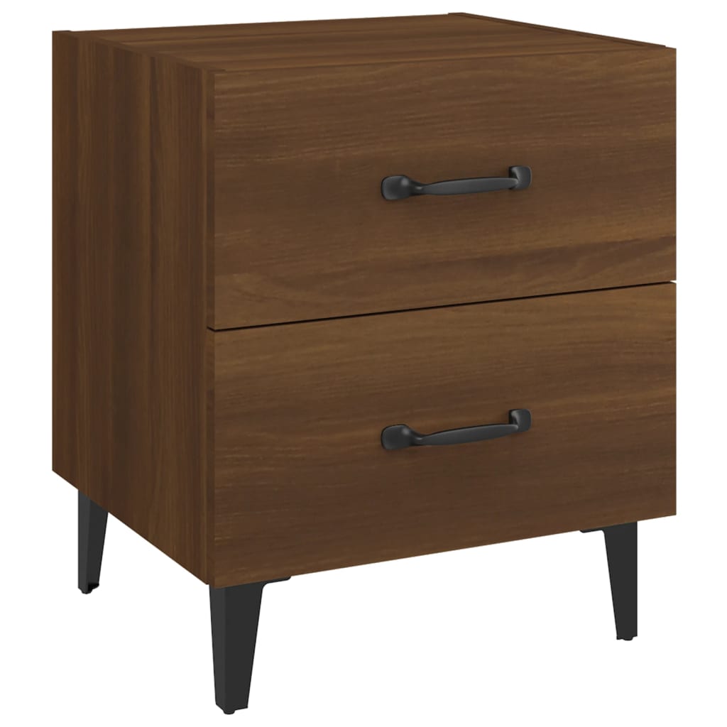Nattbord 2 stk brun eik 40x35x47,5 cm