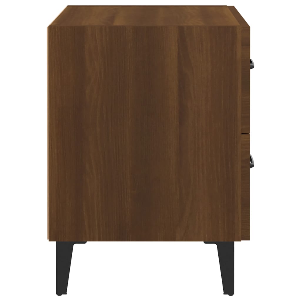Nattbord 2 stk brun eik 40x35x47,5 cm