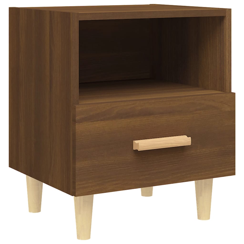 Nattbord 2 stk brun eik 40x35x47 cm