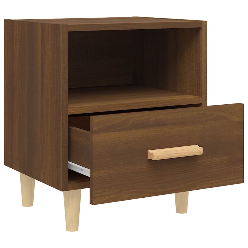 Nattbord 2 stk brun eik 40x35x47 cm