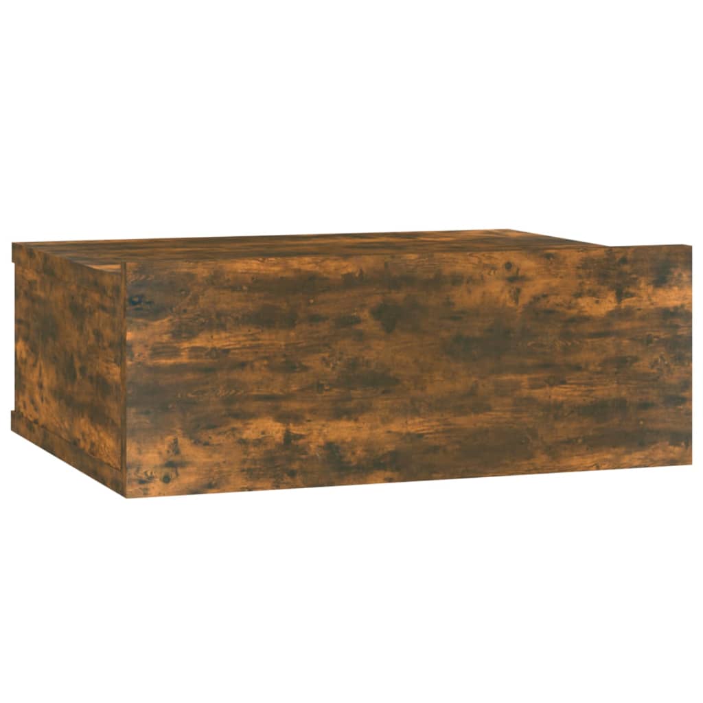 Flytende nattbord røkt eik 40x30x15 cm konstruert tre