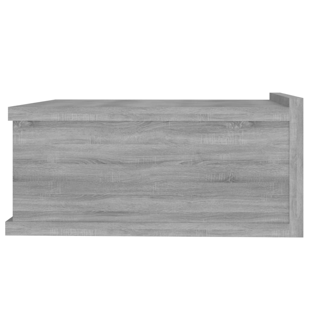 Flytende nattbord 2 stk grå sonoma 40x30x15 cm konstruert tre