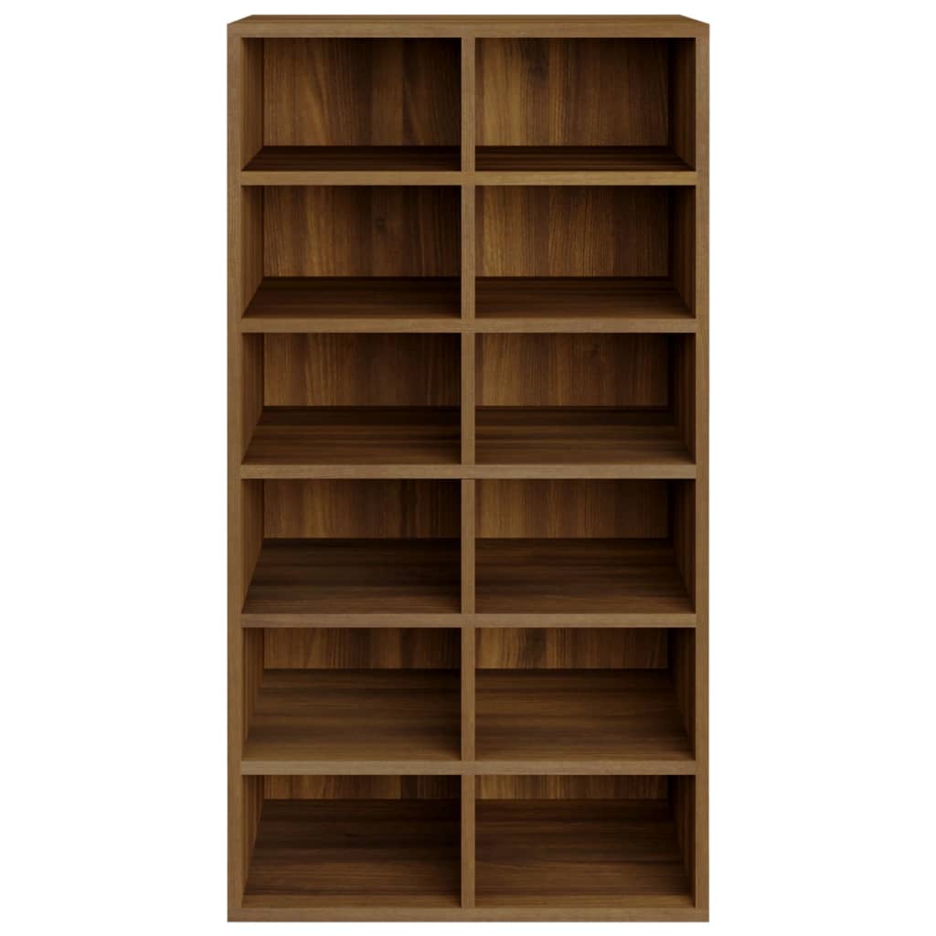 Skohylle brun eik 54x34x100,5 cm konstruert tre