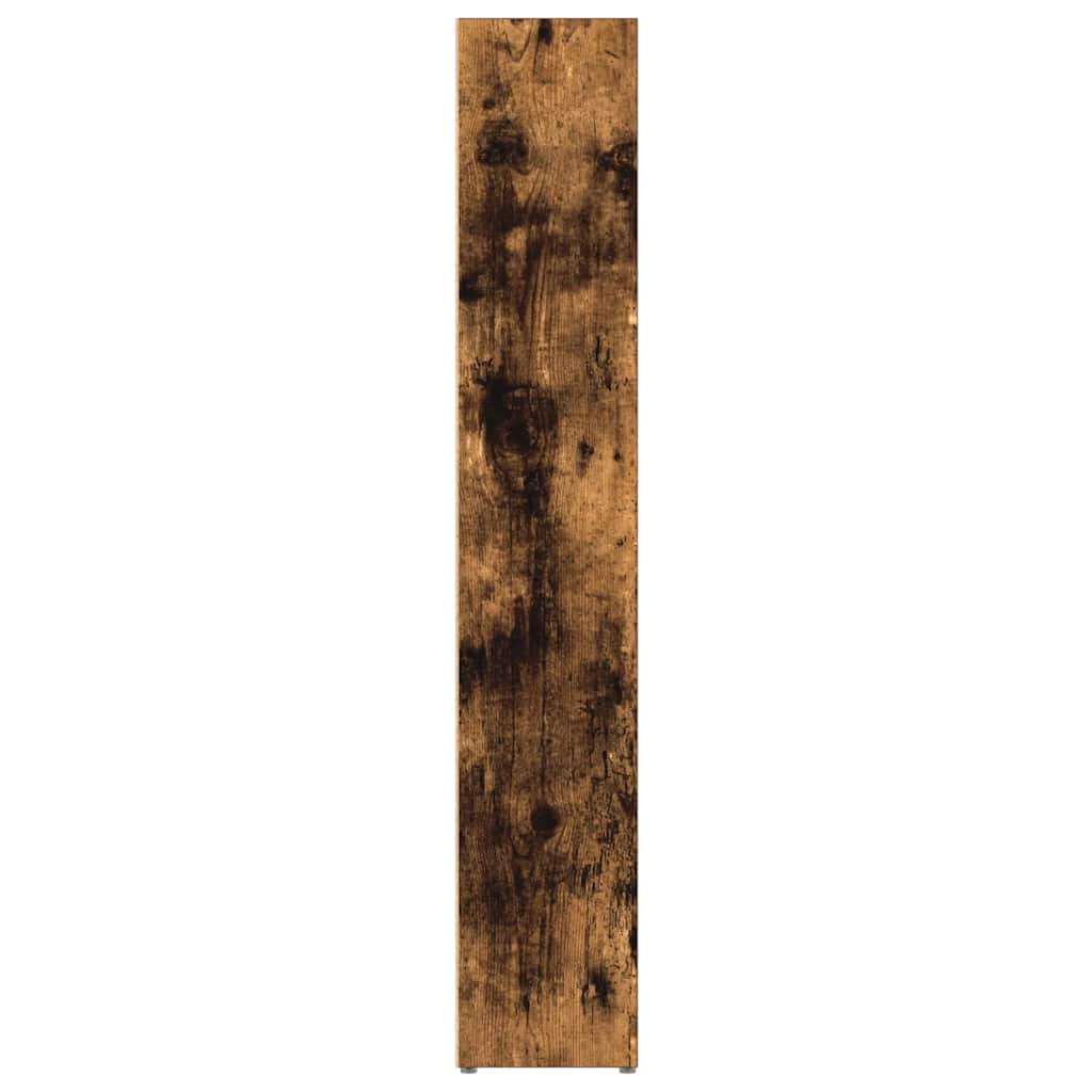 CD-skap 2 stk røkt eik 21x16x93,5 cm konstruert tre
