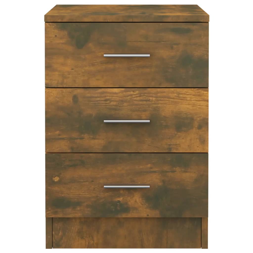Nattbord 2 stk røkt eik 38x35x56 cm konstruert tre