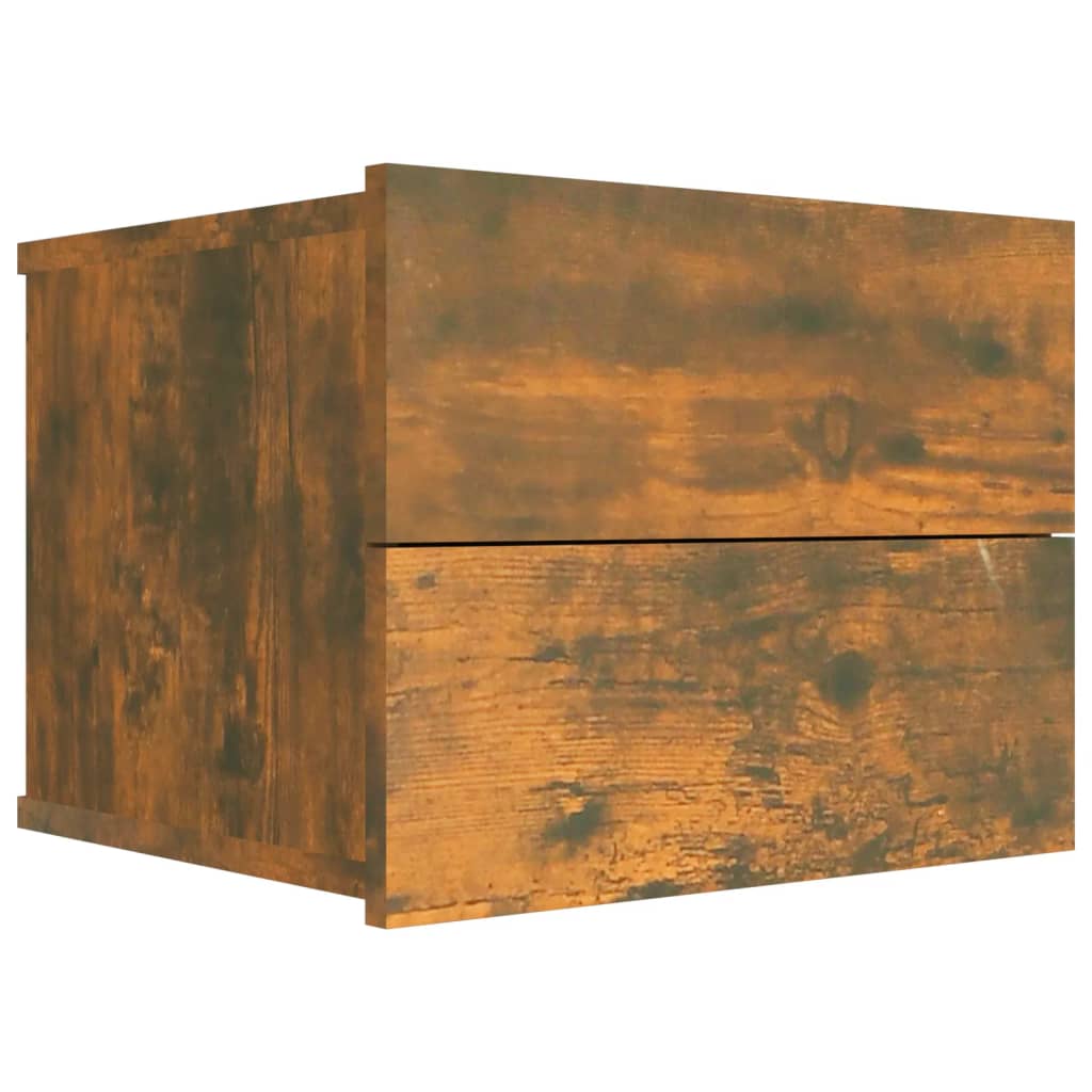 Nattbord 2 stk røkt eik 40x30x30 cm konstruert tre