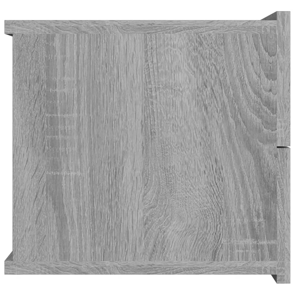 Nattbord 2 stk grå sonoma 40x30x30 cm konstruert tre
