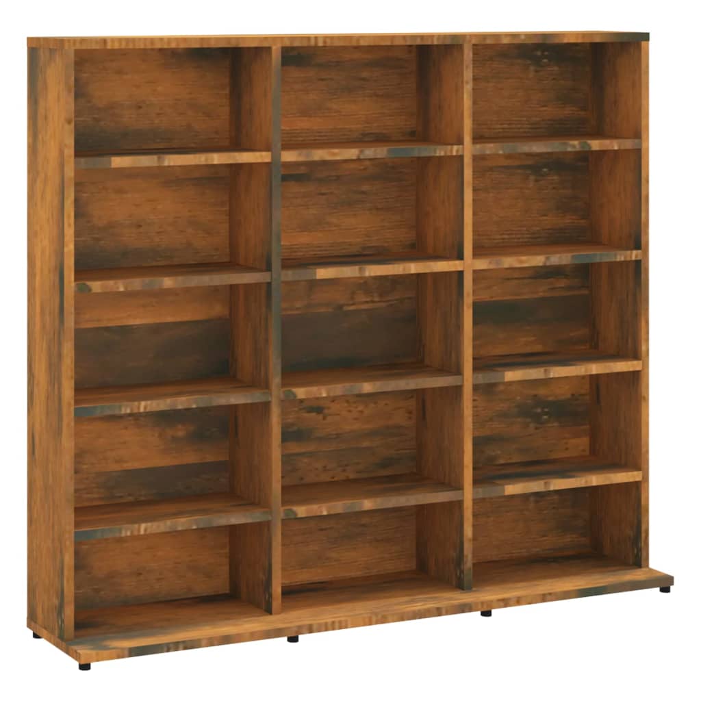 CD-skap røkt eik 102x23x89,5 cm konstruert tre