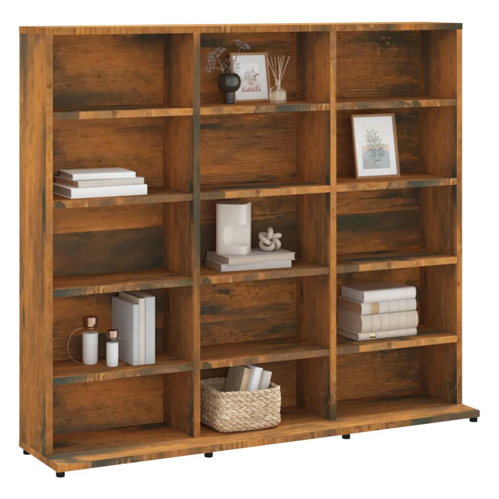 CD-skap røkt eik 102x23x89,5 cm konstruert tre