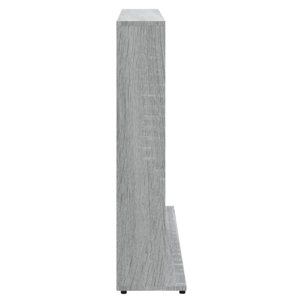 CD-skap grå sonoma 102x23x89,5 cm konstruert tre
