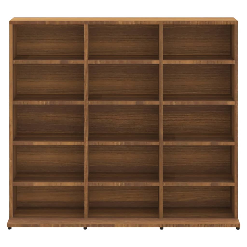 CD-skap brun eik 102x23x89,5 cm konstruert tre