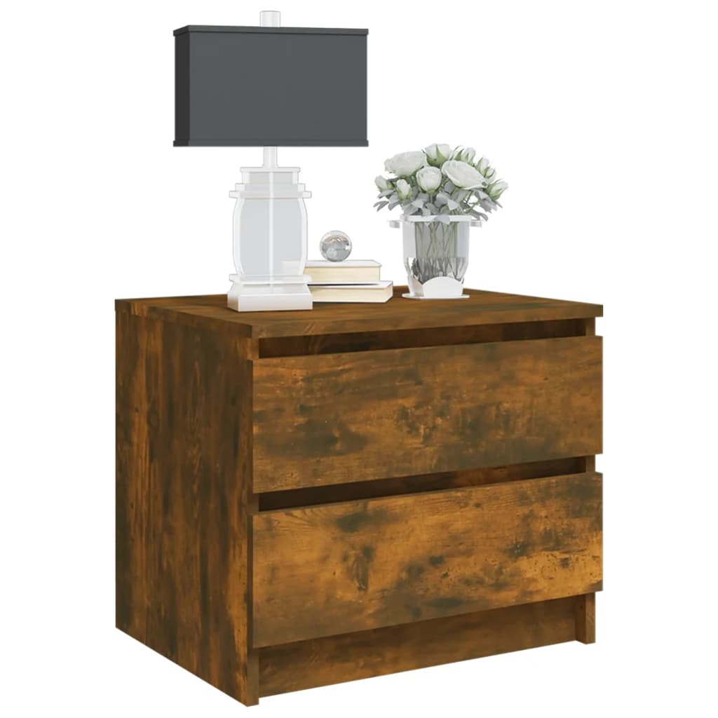 Nattbord røkt eik 50x39x43,5 cm konstruert tre