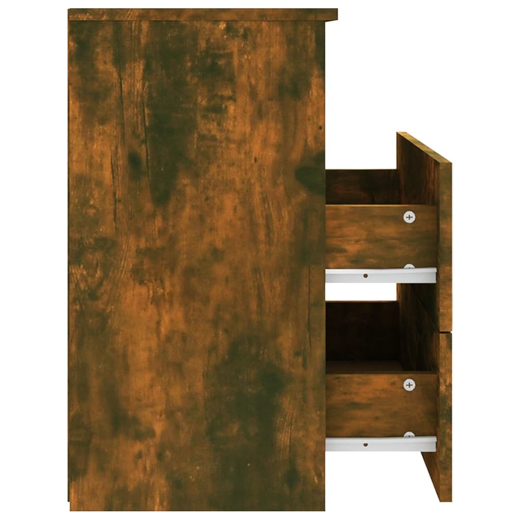 Nattbord 2 stk røkt eik 50x32x60 cm