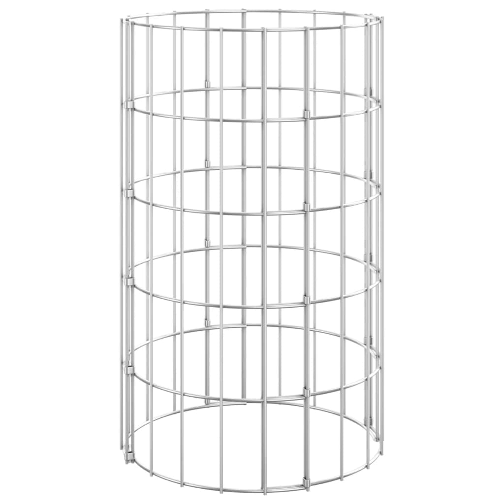 Sirkulær gabion høybed 3 stk galvanisert stål Ø30x50 cm